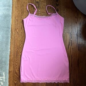 Pink Lace Bodycon Dress